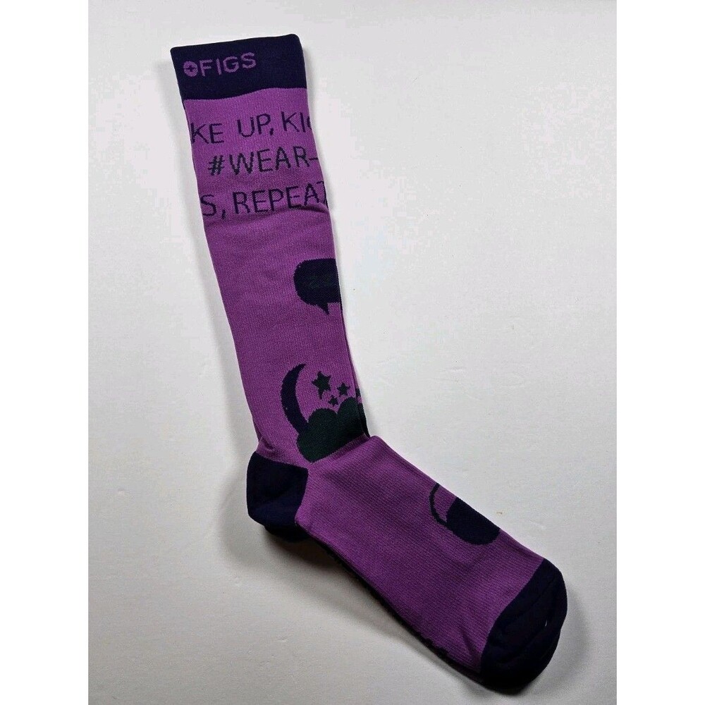 FIGS Compression Wake Up, Kick A** Wear Figs Medical Nurse Socks Size S